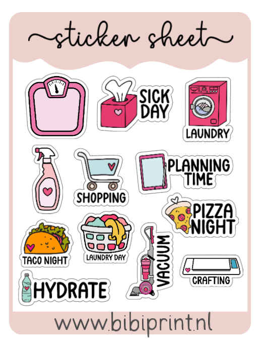 Stickerheet every day (A5-6 formaat)