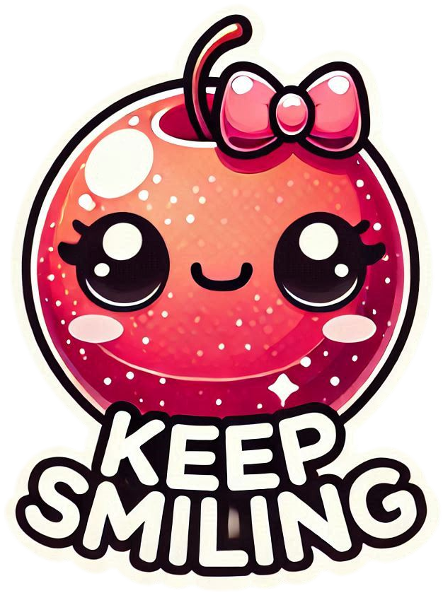 Sticker Keep Smiling (groot)