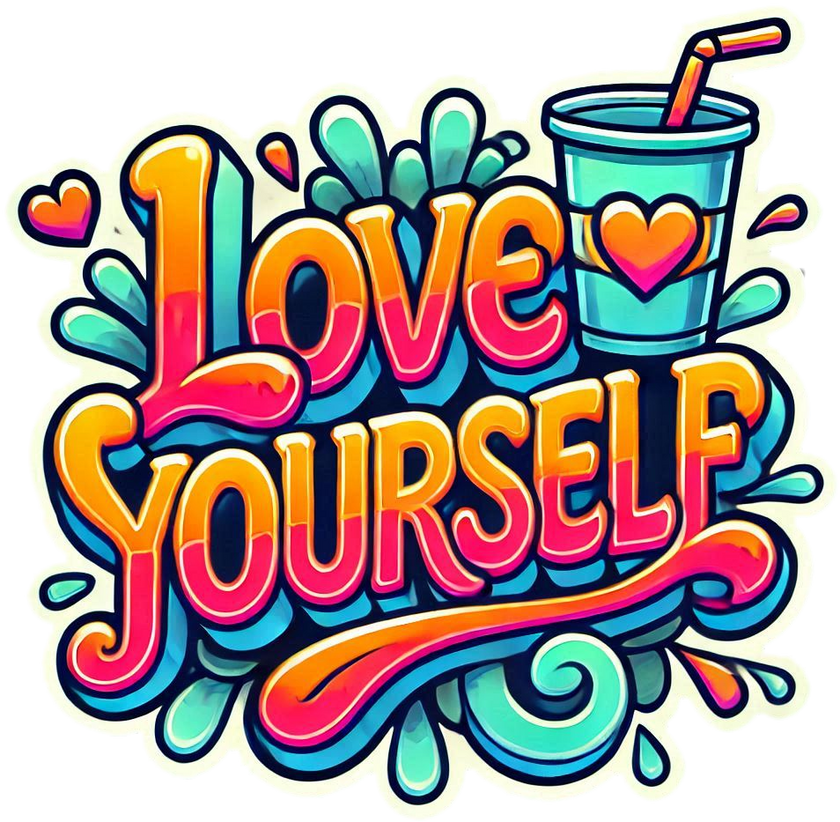 Sticker Love yourself (groot)