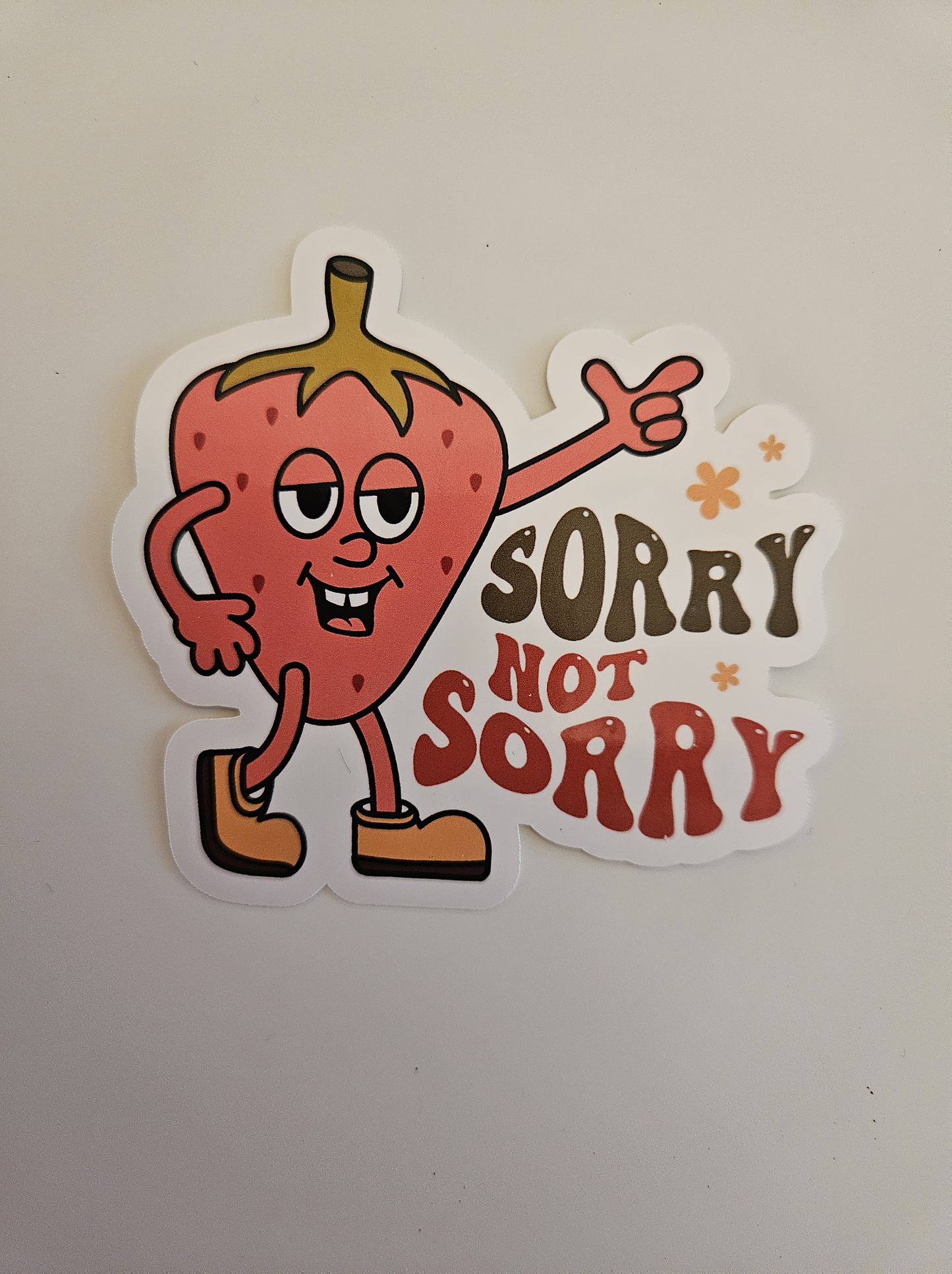 Sticker sorry no sorry (groot formaat)