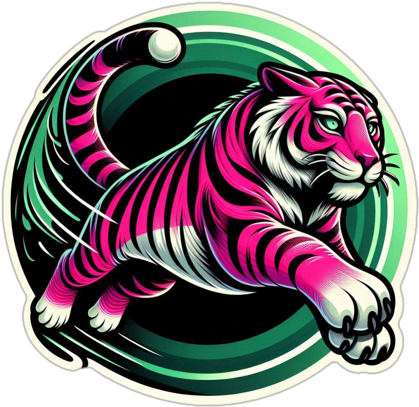 Sticker met tijger (groot)