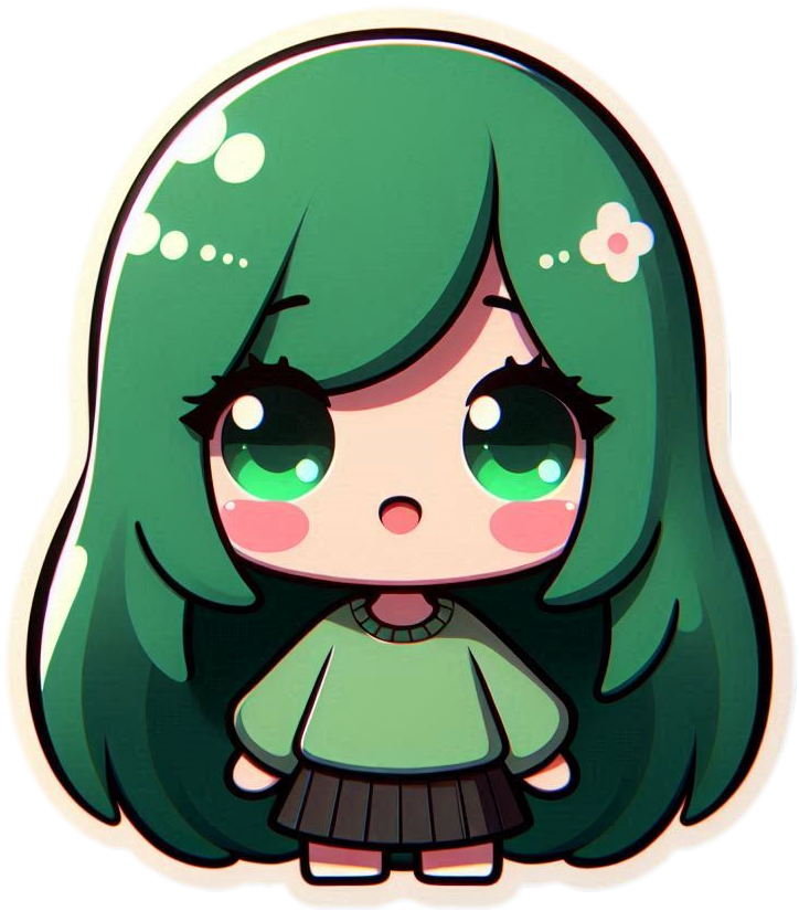 Sticker green hair (groot)
