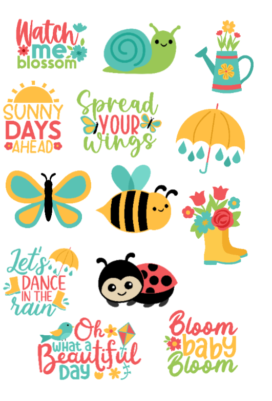 Stickers lente/zomer