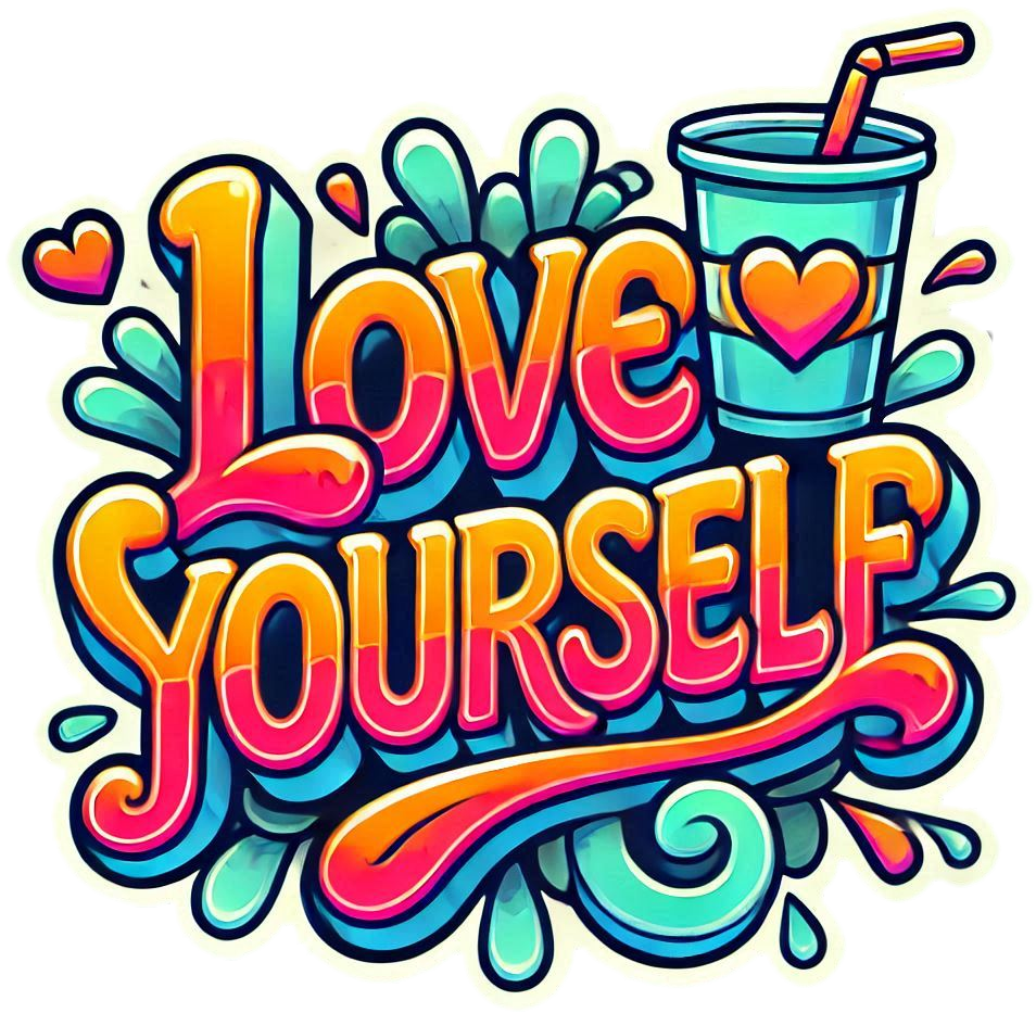 Sticker Love yourself (groot)