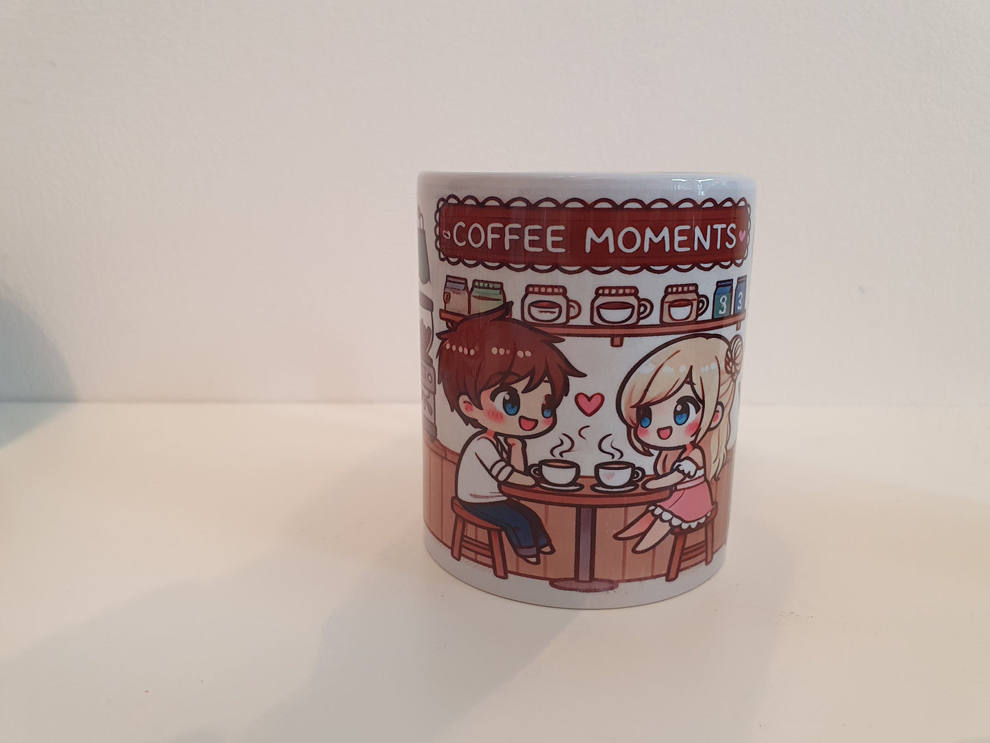 Mok coffee moments in een koffiehuisje
