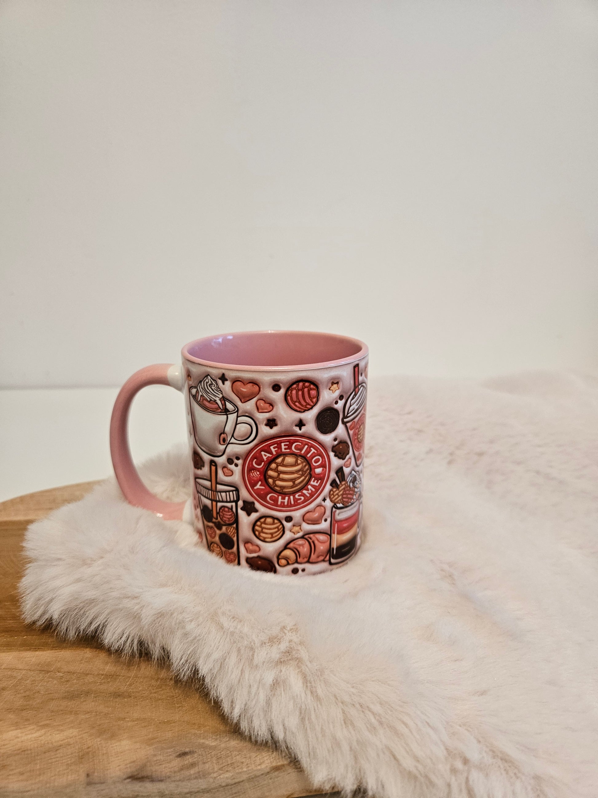 Mok kleur roze moderne koffie mok print!