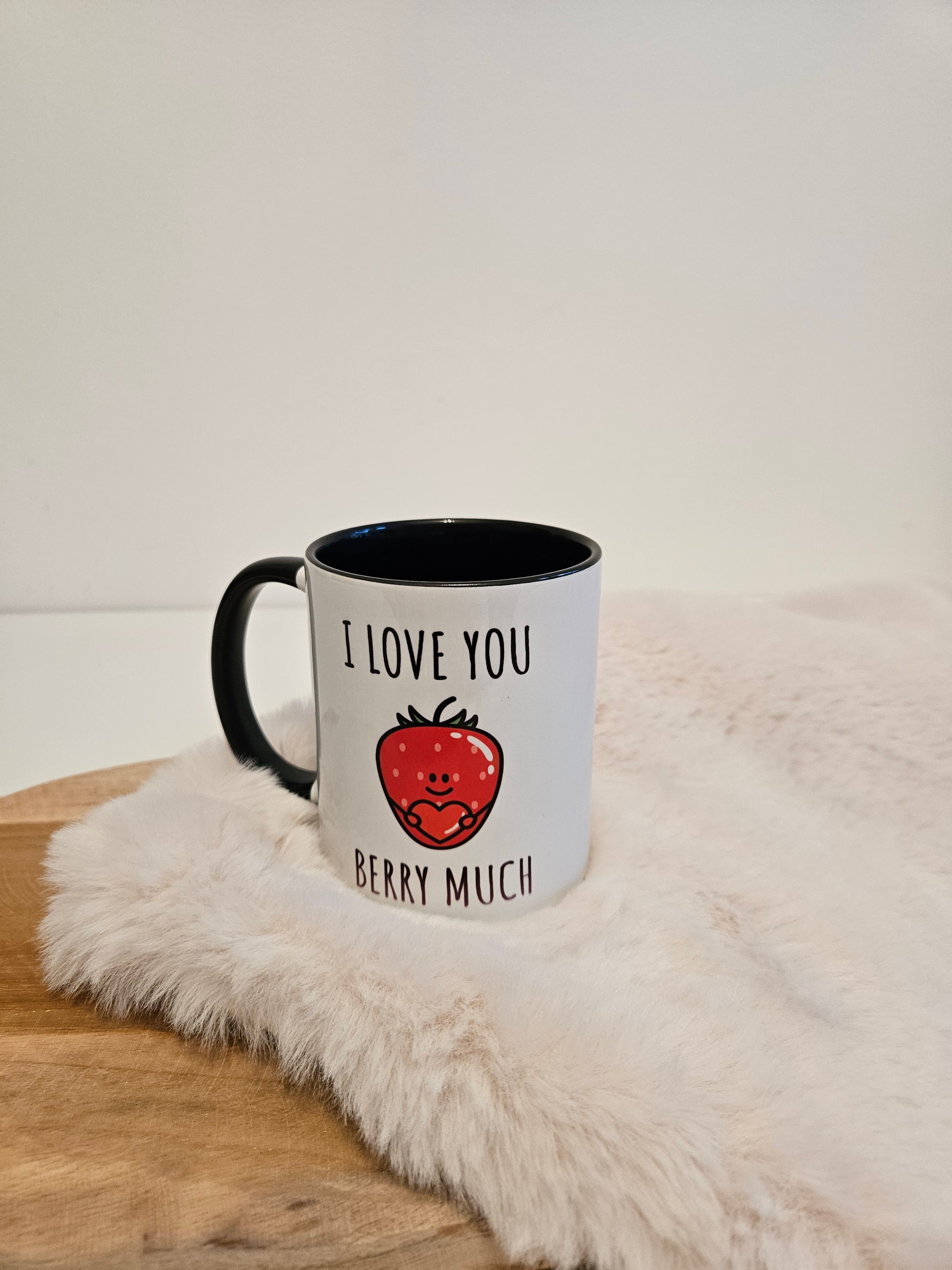 Mok zwart-wit Love You Berrymuch