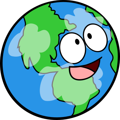 Sticker wereldbol (groot)