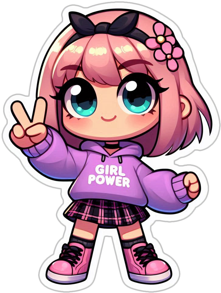 Sticker girlpower (groot)